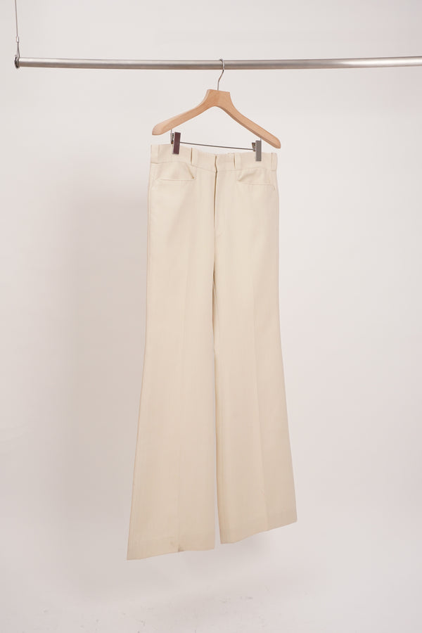 70's "UNKNOWN" -Gabardine Flare Pants-