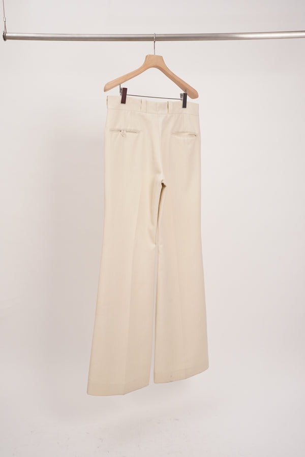 70's "UNKNOWN" -Gabardine Flare Pants-