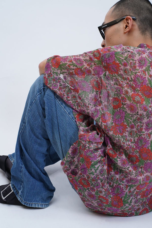 MADAN -Silk Chiffon Skipper Shirt-