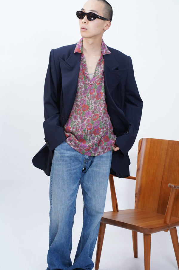 MADAN -Silk Chiffon Skipper Shirt-