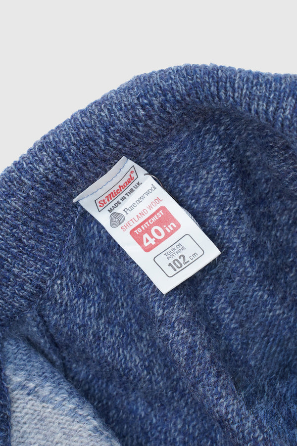 "ST.MICHAEL" -Wool Zip up Knit Sweater-