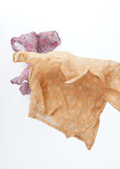 MADAN -Silk Chiffon Skipper Shirt-