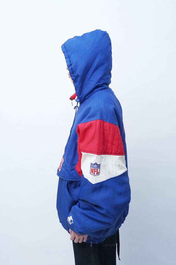 "STARTER" -"NEW YORK GIANTS" Padded Hooded Jumper-