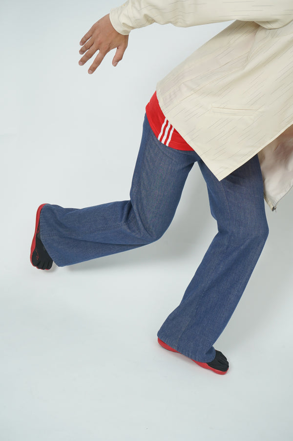 70's "METRO DIRECTIONS" -Flare Sailor Denim Pants-