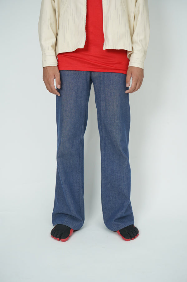 70's "METRO DIRECTIONS" -Flare Sailor Denim Pants-