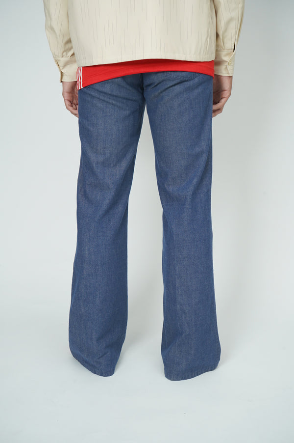 70's "METRO DIRECTIONS" -Flare Sailor Denim Pants-