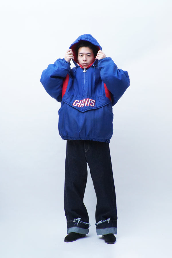 "STARTER" -"NEW YORK GIANTS" Padded Hooded Jumper-