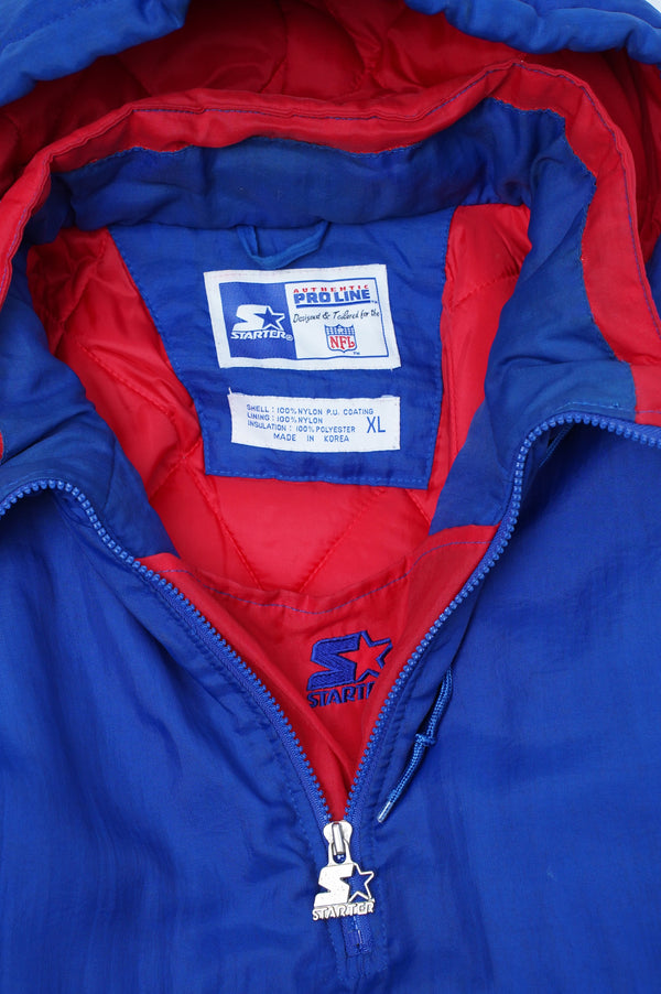 "STARTER" -"NEW YORK GIANTS" Padded Hooded Jumper-