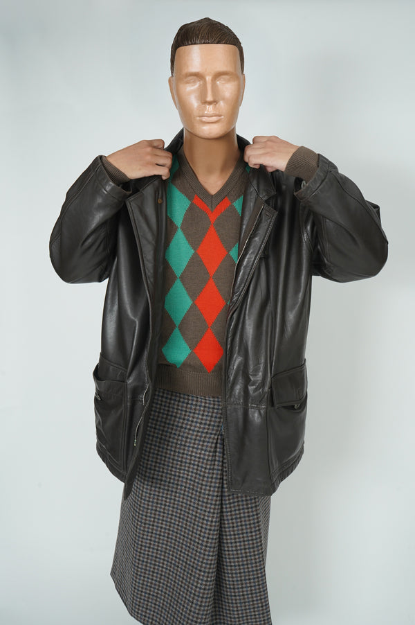 80`s "MARITHE FRANCOIS GIRBAUD" -Leather Blouson-