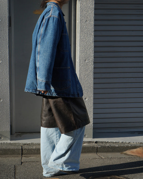 KHOKI -Leather Baggy Shorts-