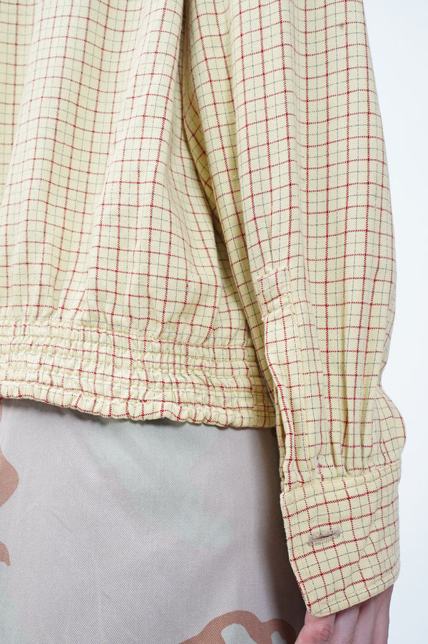 40~50's "UNKNOWN" -Wool Flannel Zip-up Jacket-