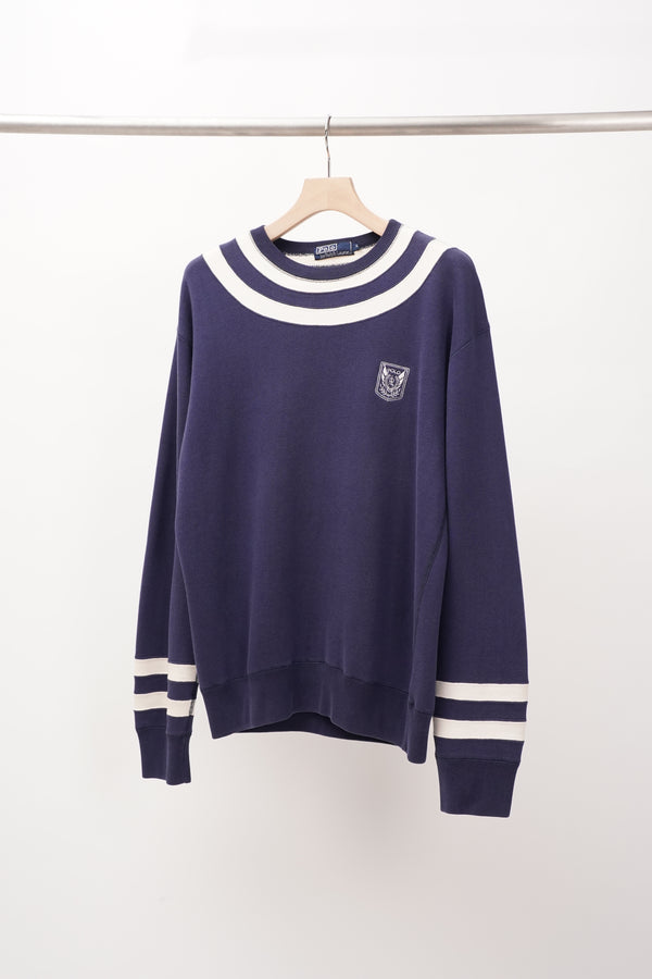 90's "POLO Ralph Lauren" -Switched Border Design C/N Sweat-