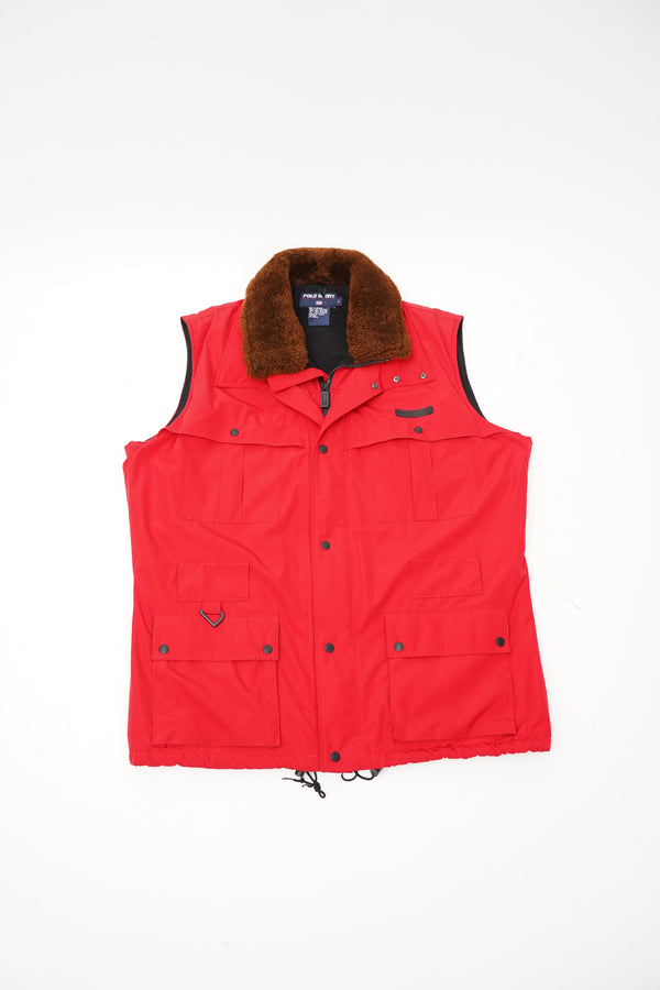 "POLO SPORT Ralph Lauren" -Boa Collar Hunting Vest-