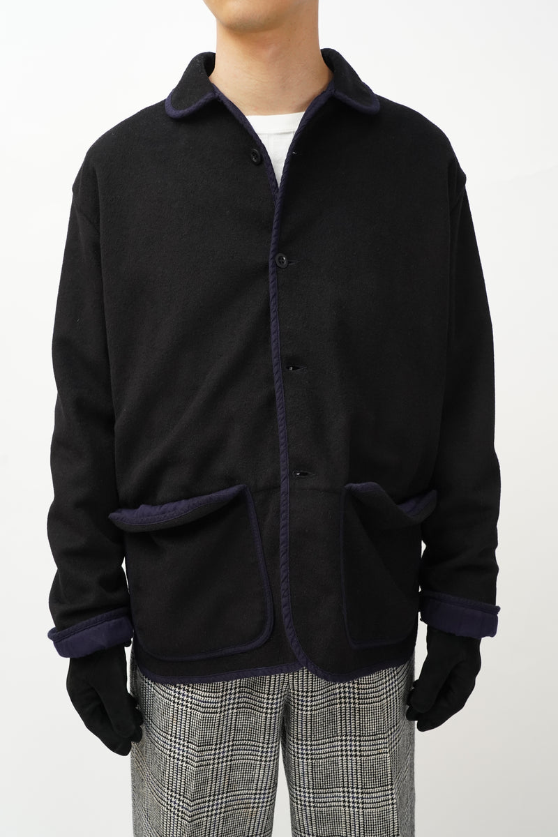 LOBSTER TAIL JACKET (BLACK WOOL BAIZE) – MANHOLE ONLINE STORE