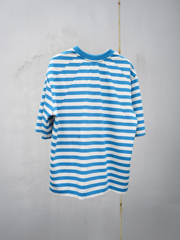 "Aris Tatalovich" -DART NECK STRIPE T-SHIRT-