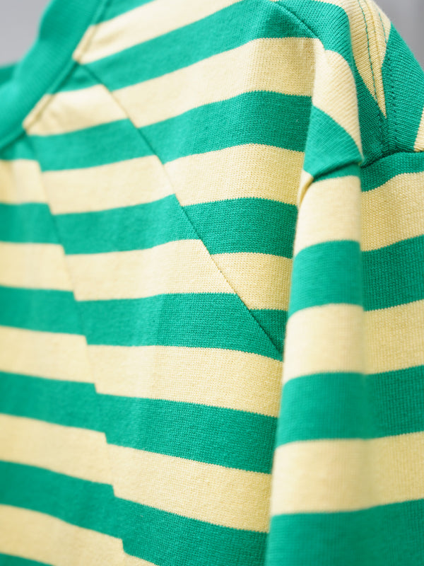 "Aris Tatalovich" -DART NECK STRIPE T-SHIRT-