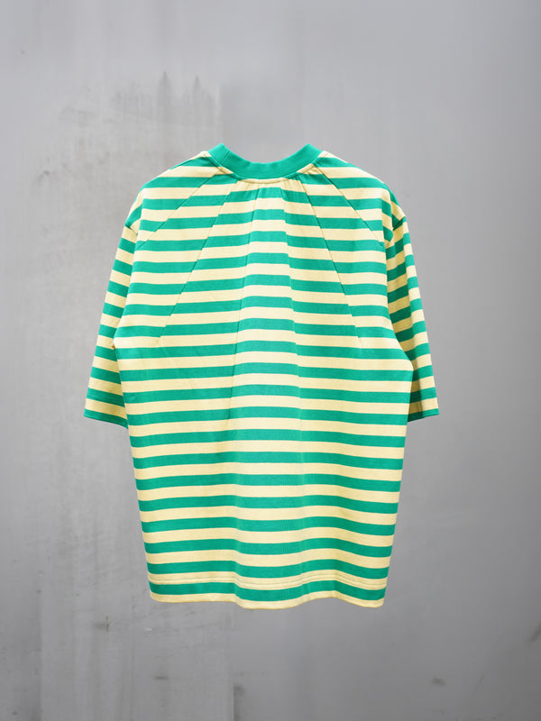 "Aris Tatalovich" -DART NECK STRIPE T-SHIRT-