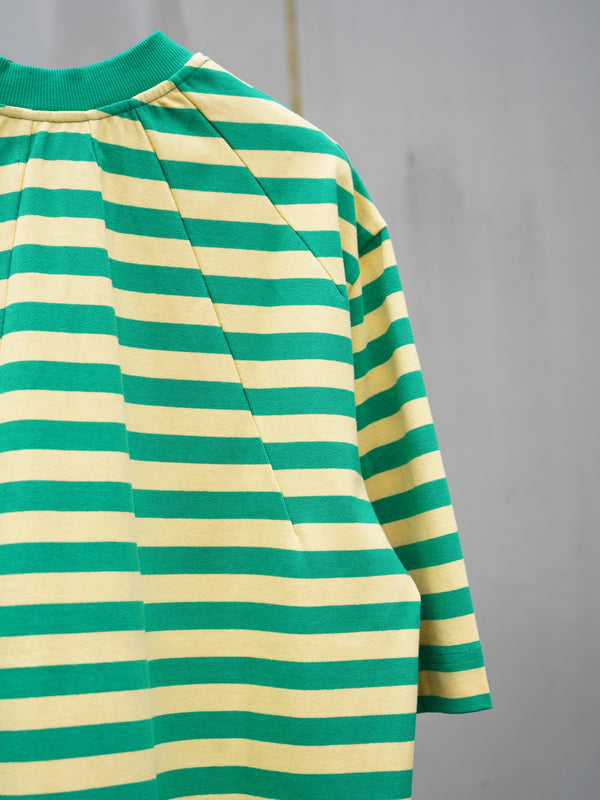"Aris Tatalovich" -DART NECK STRIPE T-SHIRT-