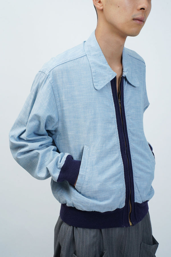 60's "WIND WARD" -"KASURI" Cotton Zip-up Blouson-