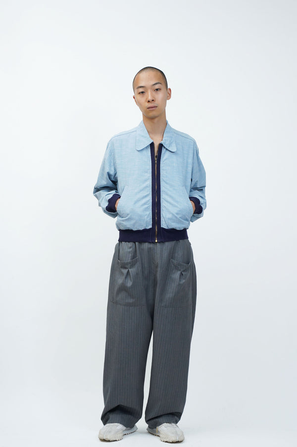 60's "WIND WARD" -"KASURI" Cotton Zip-up Blouson-