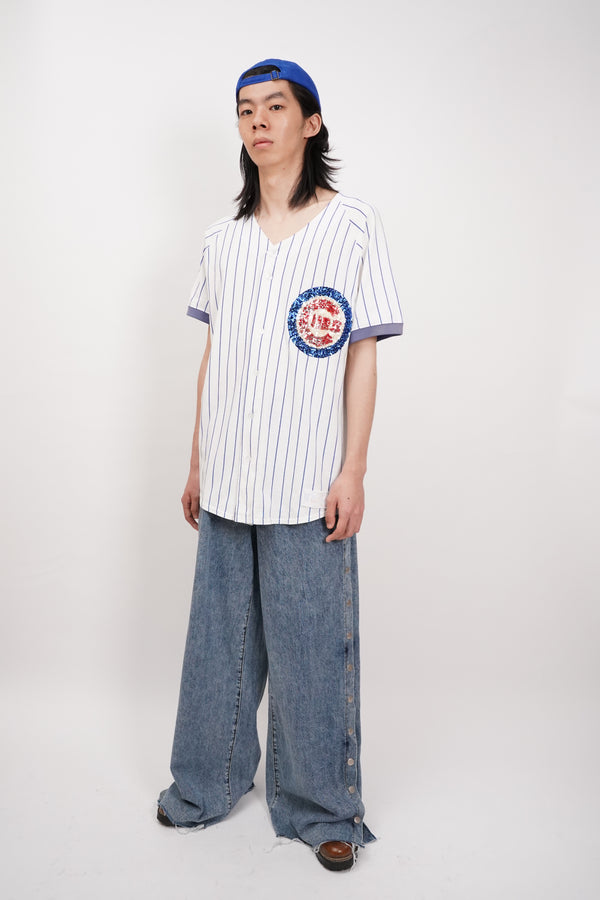 80's "CHICAGO CUBS" -Spangle Logo S/S Baseball Shirts-