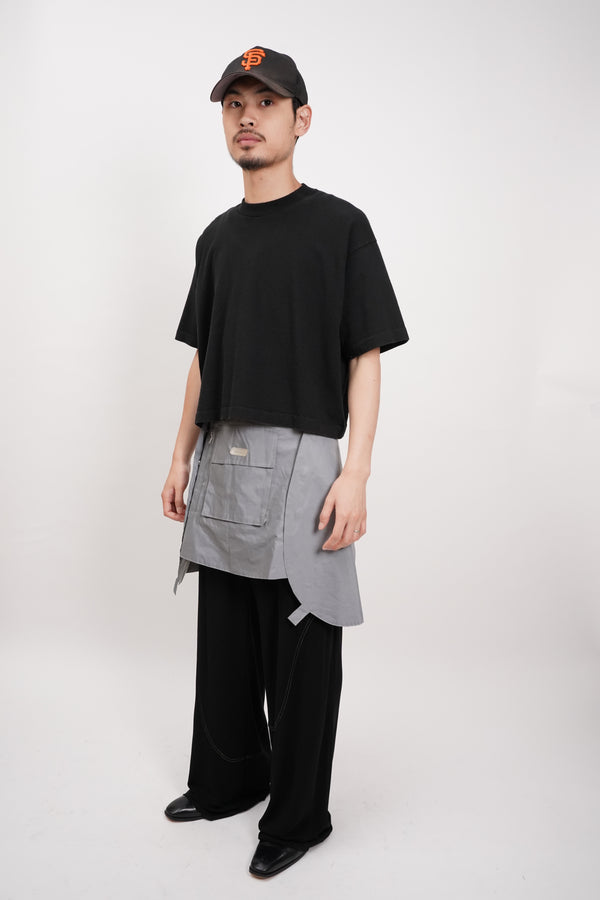 "MISBHV" -Metalic Wrap Skirt-