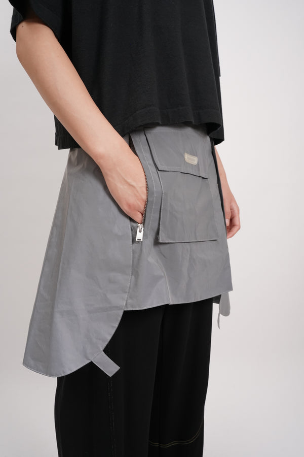 "MISBHV" -Metalic Wrap Skirt-