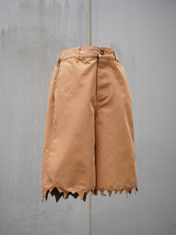 "Aris Tatalovich" -RIPPED SHORTS- [BROWN]