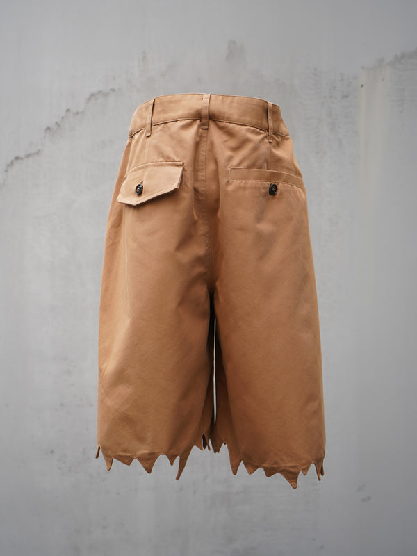 "Aris Tatalovich" -RIPPED SHORTS- [BROWN]