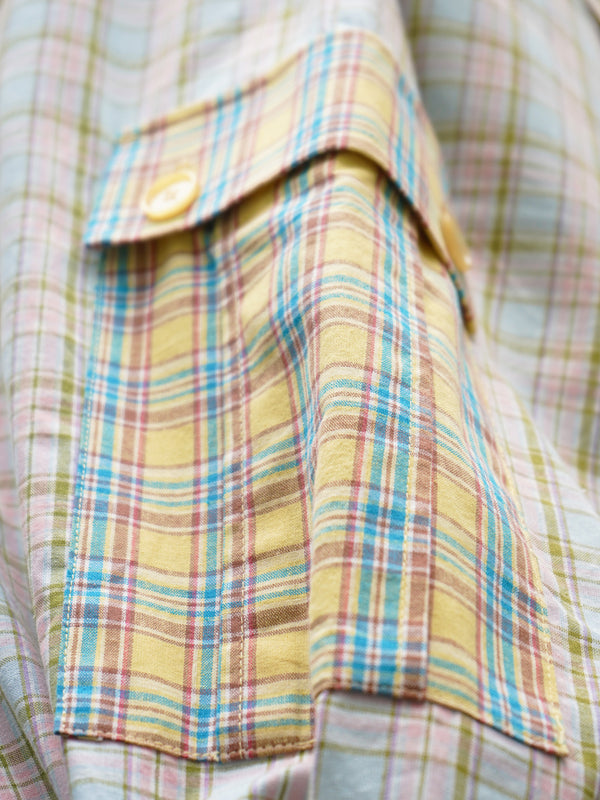 "Aris Tatalovich" -PLAID CARGO SHORTS-