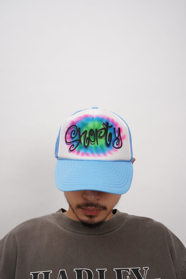 90's "SUN CAP" -"Shopty" Paint Mesh Cap-