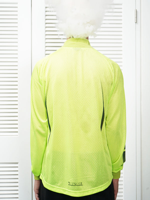 "BOILER ROOM" -Polyester Mesh L/S Mock Neck Tee-