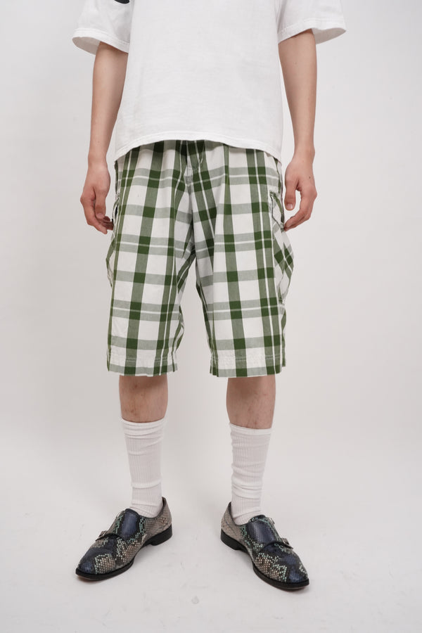 "Empire BIGLAND" -Check Pattern Cargo Shorts-