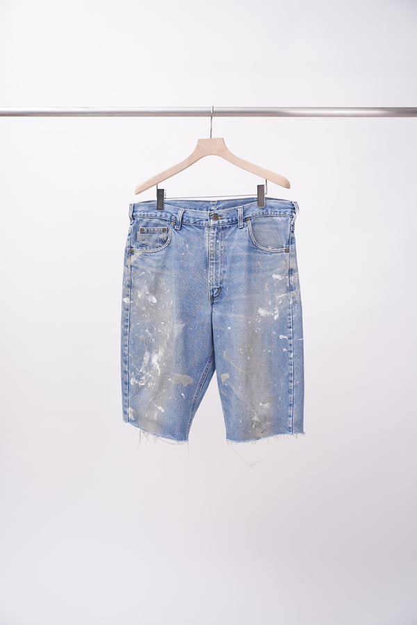 "Carhartt" -Painted Cut-Off Denim Shorts-