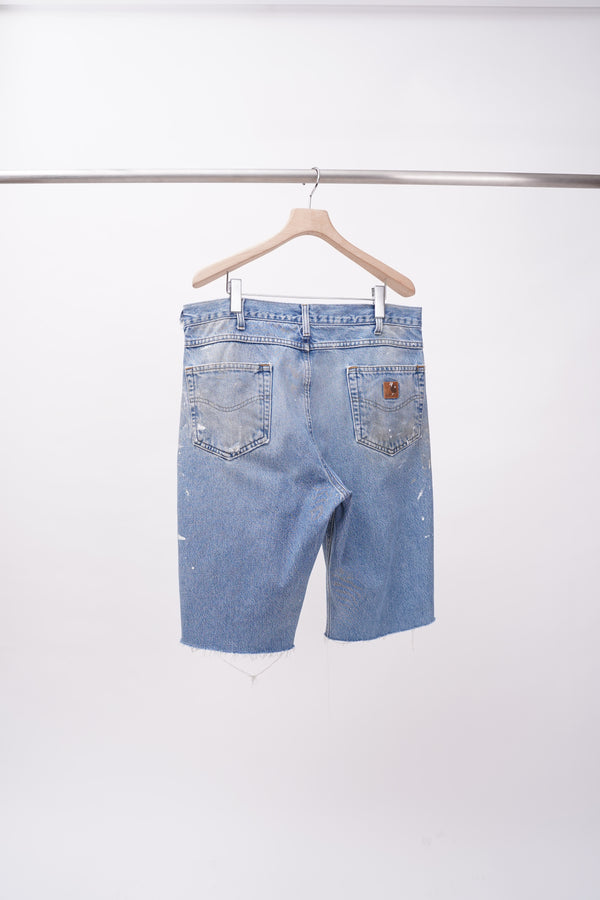 "Carhartt" -Painted Cut-Off Denim Shorts-