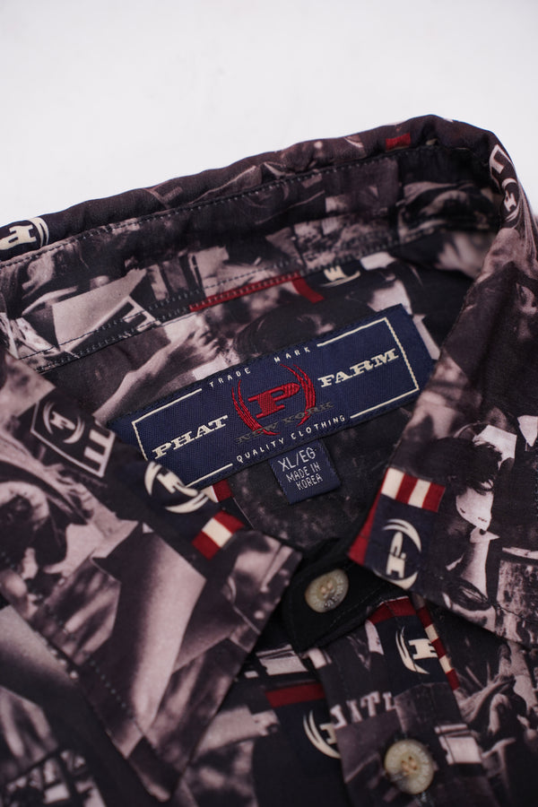 "PHAT FARM" -Multi Photo Printed S/S Shirt-