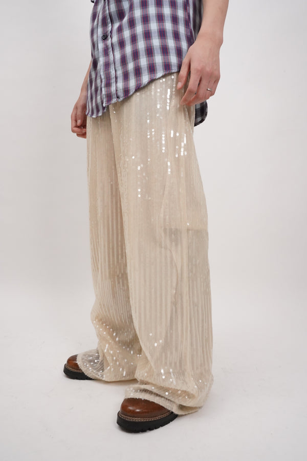 "UNKNOWN" -Spangle Design Pants-