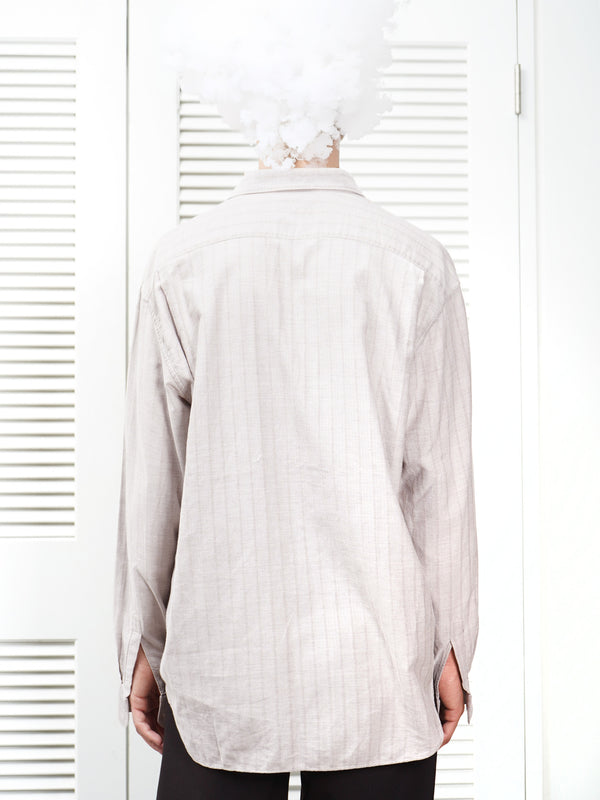 90's "GIORGIO ARMANI" -Woven-Pattern L/S shirt-