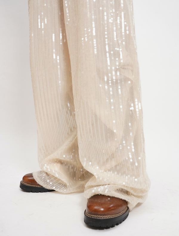 "UNKNOWN" -Spangle Design Pants-