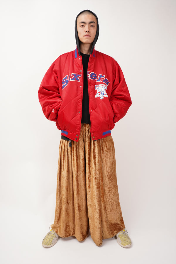 "Hardwood Classics (Majestic)" -76ers Nylon Padding Stadium Jacket-