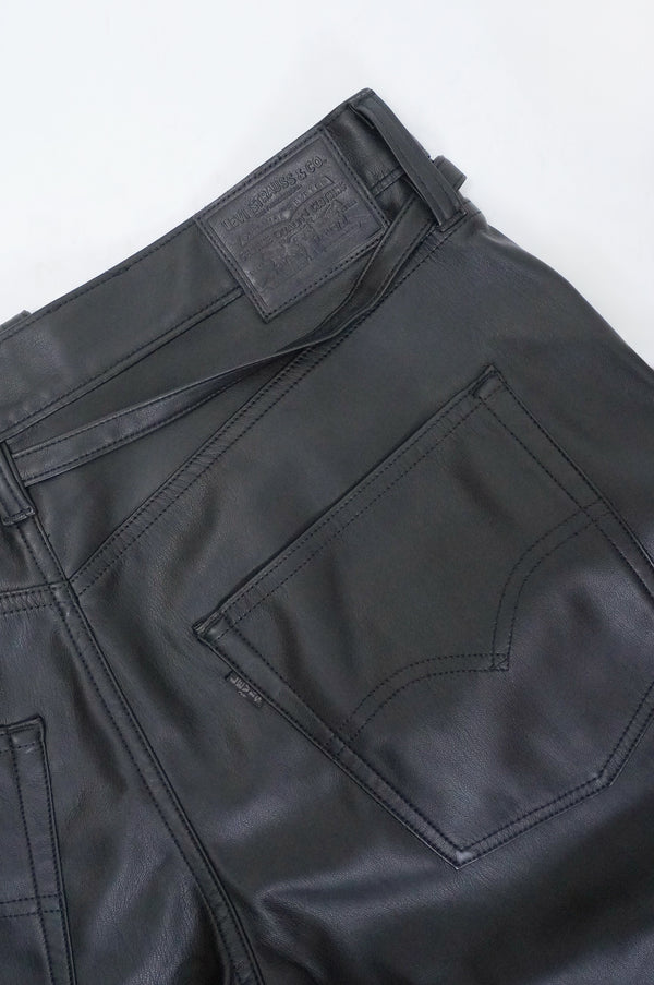 "Levis" -"XL Straight" Fake Leather Wide Pants-