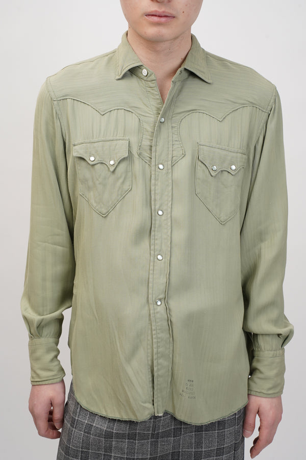 60's "UNKNOWN" -Rayon Western Shirts-