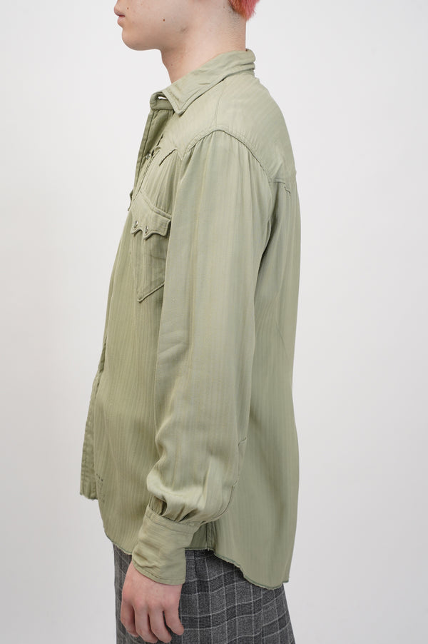 60's "UNKNOWN" -Rayon Western Shirts-