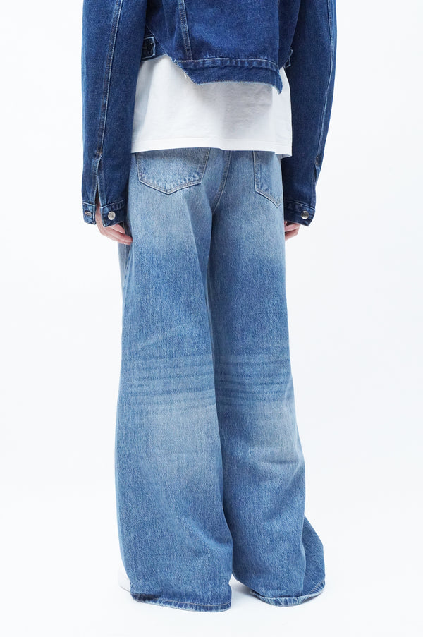 "Unknown" -Designed Wide Denim Pants-