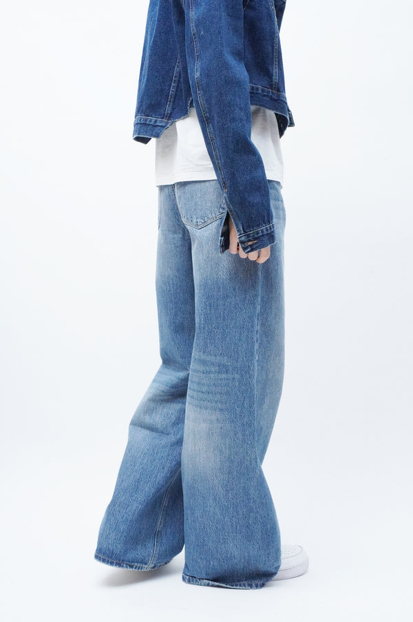 "Unknown" -Designed Wide Denim Pants-
