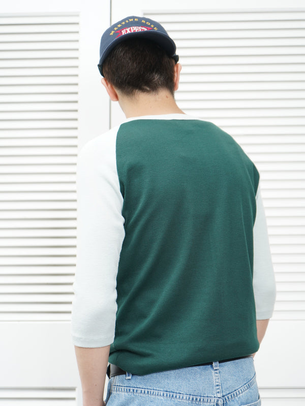 80's "UNKNOWN" -"SMURF" Printed S/S Raglan Tee-