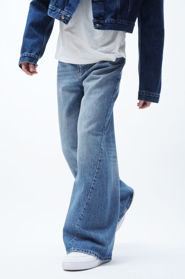 "Unknown" -Designed Wide Denim Pants-