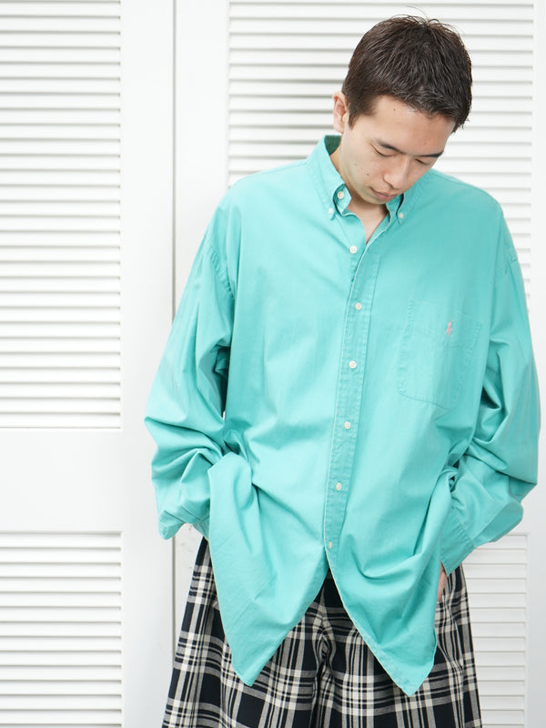90's "Ralph Lauren" -"BLAKE" Cotton B.D. Shirt-