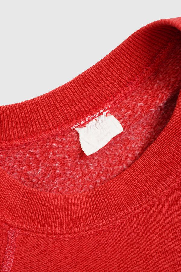 60's "TOWN CRAFT" -"ALPHA XI DELTA" Printed Raglan Cut Off Sweat-