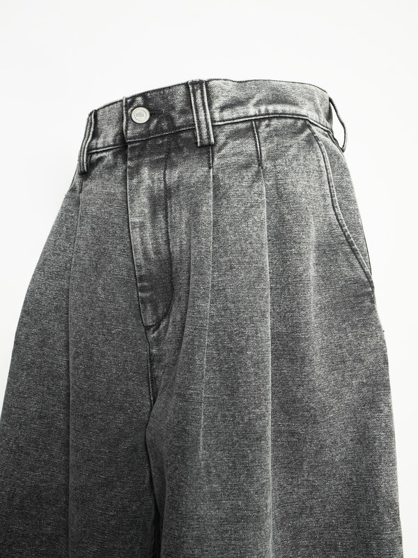 -PLEATED JEANS WOVEN-